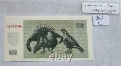 Lithuania 50 Talons P-41 1992 Grouse Rare UNC Lithuanian Currency Banknote -B61