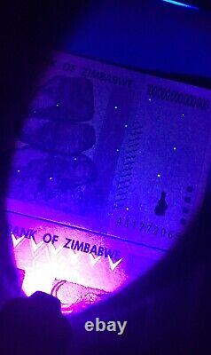 Lot Of 5 Authentic Zimbabwe 100 Trillion Dollar Currency, Aa2008, Unc