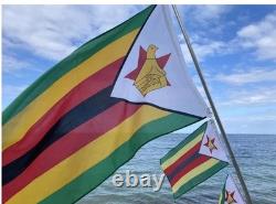 Lot Of 5 Authentic Zimbabwe 100 Trillion Dollar Currency, Aa/2008, Unc