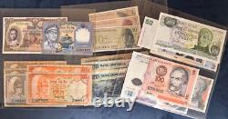 Lot of 130 Old Foreign Banknotes World Paper Money Currency Many Prime UNC