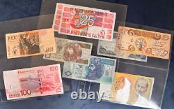 Lot of 130 Old Foreign Banknotes World Paper Money Currency Many Prime UNC
