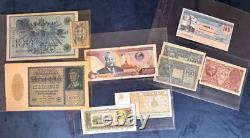 Lot of 130 Old Foreign Banknotes World Paper Money Currency Many Prime UNC
