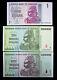 Lot Of 3 Zimbabwe Banknotes-1 Dollar, 10&50 Trillion Dollars-unc Currency
