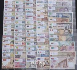 Lots 100 Different Countries Banknote Collection World Paper Money UNC Gift