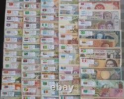 Lots 100 Different Countries Banknote Collection World Paper Money UNC Gift