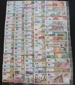 Lots 100 Different Countries Banknote Collection World Paper Money UNC Gift
