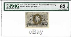 M1 Fr 1318 50 Cents Fractional Currency Pmg 63 Epq Ch Unc Free Shipping