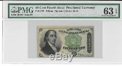 M1 Fr 1379 50 Cents Fractional Currency Pmg 63 Epq Ch Unc Free Shipping