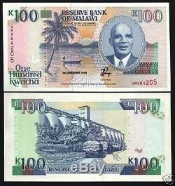 Malawi 100 Kwacha P29b 1994 Banda Boat Rooster Unc Currency Money Bill Bank Note