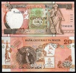 Malta 20 Liri P-48 1967 Rudder Pigeon Unc Currency Money Bill Euro Bank Note