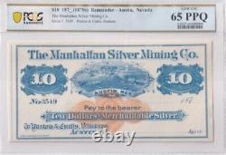 Manhattan Silver Mining Co. Austin Nevada $1,3,5,10,20, Set of 5, 187 s, UNC GEM