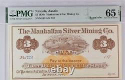 Manhattan Silver Mining Co. Austin Nevada $1,3,5,10,20, Set of 5, 187 s, UNC GEM