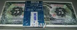 Mexico 5 Pesos Stack Banknote Paper Money Currency 1969 Bundle Not Circulated