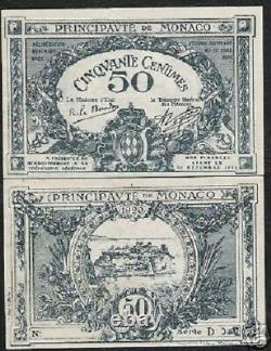 Monaco 50 Cents P3 1920 Castle E Series Rare Unc France Euro Currency Money Note