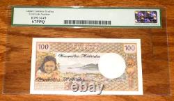NEW HEBRIDES 100 Francs 1977 P-18d LEGACY CURRENCY 67 PPQ Superb Gem UNC NOTE