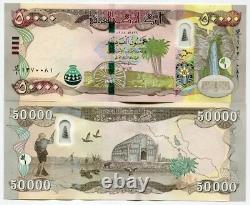 NEW IRAQ DINAR 100,000 Dinar 2x 50,000 UNC IQD VERIFIED AUTHENTIC Currency