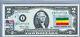 National Currency Note Us Dollar Bills $2 2003 Unc Federal Reserve Flag Ethiopia