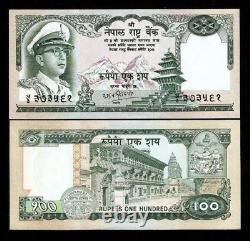 Nepal 100 RUPEES P-19 1972 KING Mahendra UNC Mt. Everest UNC Nepalese Currency