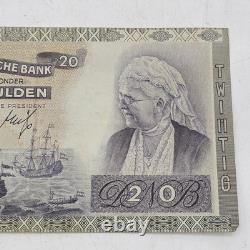Netherlands 20 GULDEN P-54 1941 WWII Era UNC Dutch Sailing Ship Currency NOTE