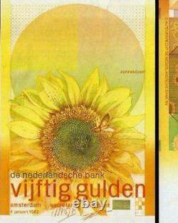 Netherlands 50 GULDEN P-96 1982 Pre Euro UNC Dutch Honey Bee World Currency NOTE