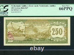 Netherlands Antilles (Curacao)P-13a, 250 Gulden, 1967 PCGS Gem UNC 66 PPQ