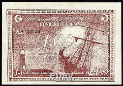 Netherlands Indies 100 Gulden 1948 Ship Light Unc Forgery Currency Money Note