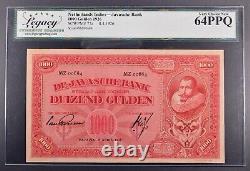 Netherlands Indies Javasche Bank 1000 Gulden P-77a 1926 UNC-64 PPQ Coen Banknote