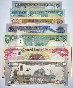 New Iraqi Dinar / EVERY ACTIVE IQD NOTE / 91,750 in Iraq Currency UNC IQD Money