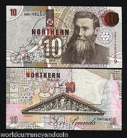 Northern Ireland 10 Pounds P198 1997 Bicycle Dunlop Unc GB Uk Currency Bank Note
