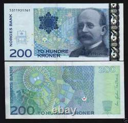 Norway 200 KRONER P-50 2004 North Pole Map UNC NORWEGIAN? World Currency NOTE