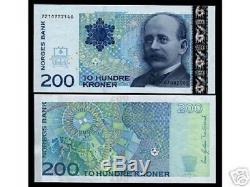 Norway 200 Kroner P50 2003 Map Of North Pole Unc Currency Money Bill Bank Note
