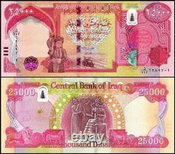 ONE MILLION Iraq Dinar UNC Currency 40 x 25,000 IQD + COA