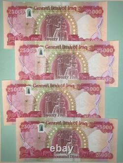ONE MILLION Iraq Dinar UNC Currency 40 x 25,000 IQD + COA