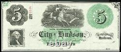 Obsolete Currency Hudson, WI Treasurer, City Of Hudson $5 Remainder Crisp Unc
