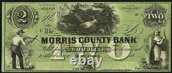 Obsolete Currency Morristown, NJ- Morris County Bank $2 18 Remainder Unc