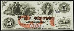Obsolete Currency Watertown, WI Bank of Watertown $5 Sept. 1, 1863 Crisp Unc