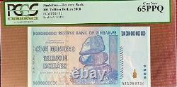 Official Authentic Certified 2008 Zimbabwe 100 Trillion P91 Aa Unc Pcgs 66 Ppq