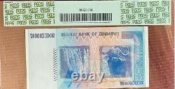 Official Authentic Certified 2008 Zimbabwe 100 Trillion P91 Aa Unc Pcgs 66 Ppq