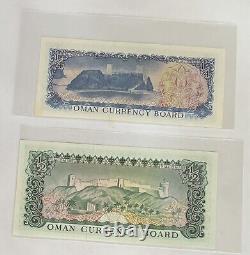 Oman Currency Board UNC 1/4 & 1/2 Rial Oman banknotes