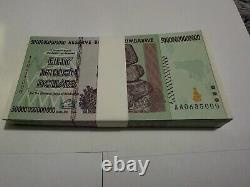 One Half Bundle 50 X 2008 50 TRILLION DOLLARS ZIMBABWE, AA P-90 UNC