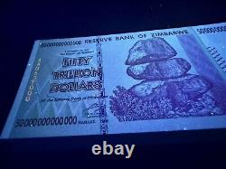 One Half Bundle 50 X 2008 50 TRILLION DOLLARS ZIMBABWE, AA P-90 UNC