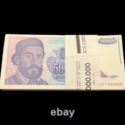 Original Bundle of 100 Yugoslavia 50000 Dinara 1993 UNC Banknote Currency