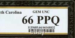 PCGS GEM UNC 66. Charleston SOUTH CAROLINA 1863 Confederate 5c Banknote Currency