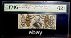 PMG UNC 62. FR# 1333 Fractional 1864 Union Currency 50c, Civil War Third Issue