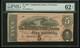 Pmg Unc 62. T-69 $5 1864 Confederate States Civil War Obsolete Banknote Currency