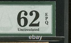 PMG UNC 62. T-69 $5 1864 Confederate States Civil War Obsolete Banknote Currency
