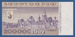 Poland 200,000 ZLOTYCH 200000 P-155 A 1989 UNC Polish World Currency Money NOTE