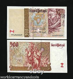 Portugal 500 Escudos P187 7-11-2000 Millennium Euro Unc Currency Billnote 10 Pcs