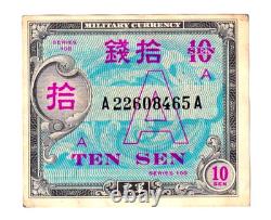 RARE Japan 10 Sen 1946 Military Currency Series 100 A UNC Pick-62