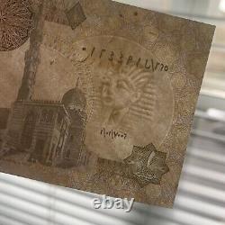 Rare Egypt Proof Uniface Banknote EGYPTIAN 1 POUND Currency 2007 P50 UNC